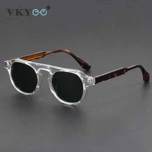 Imagen 1 del producto VICKY moda nuevo diseño geométrico personalizado Retro gafas de sol polarizadas con protección UV prescripción personalizable 1077