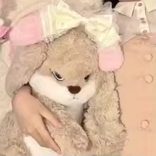 Large Angry Rabbit Plush Toy, Kawaii Birthday Gift, Soft Stuffed Animal