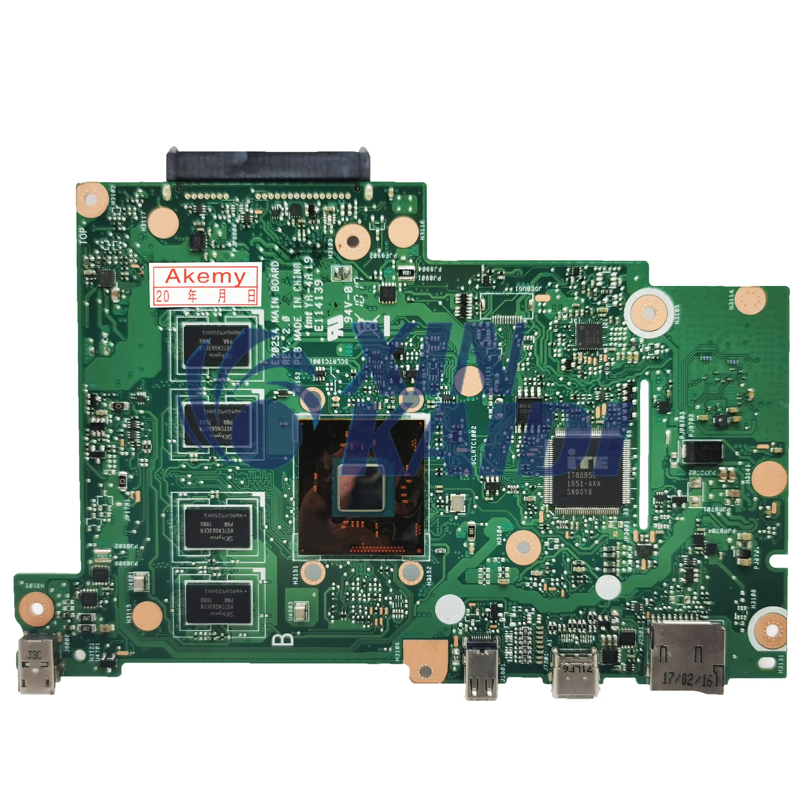 Notebook Mainboard For ASUS EeeBook E202SA E202 E202S Laptop Motherboard With N3050 4GB-RAM Systemboard 100% Tested OK