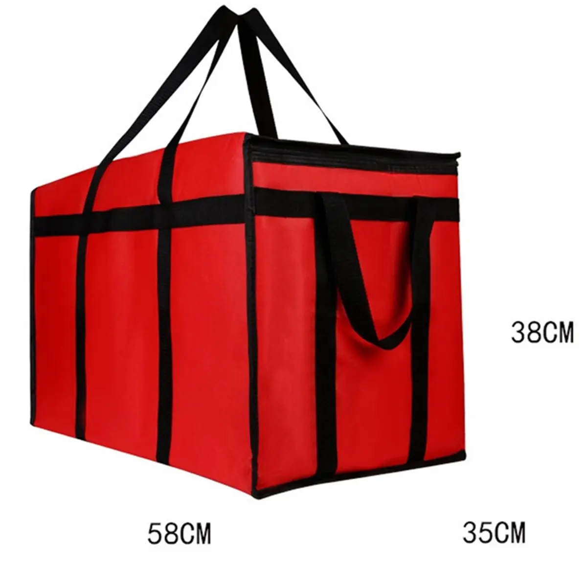 Sac de livraison isotherme newA08I avec fond rigide, sac de courses/traiteur à double accès, noir