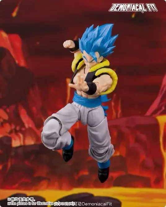 متوفر في المخزون شيطاني صالح Gogeta الشكل لعبة دراغون بول Z SHF بطل الفالس جوجيتا الرقص العليا سوبر سايان جذوع الشكل لعبة الهدايا #3