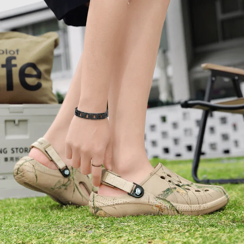 صنادل الشاطئ الرجالية، شبشب EVA بنعل سميك مقاوم للماء ومضاد للانزلاق، شباشب للنساء والرجال