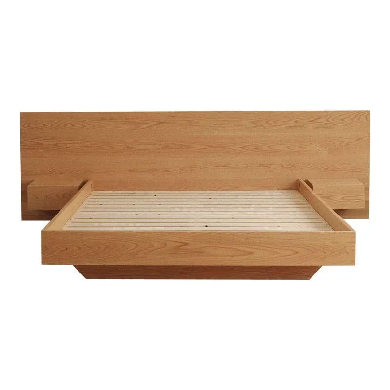 

Nordic all-solid wood cherry wood suspension bed Simple modern Japanese tatami mats