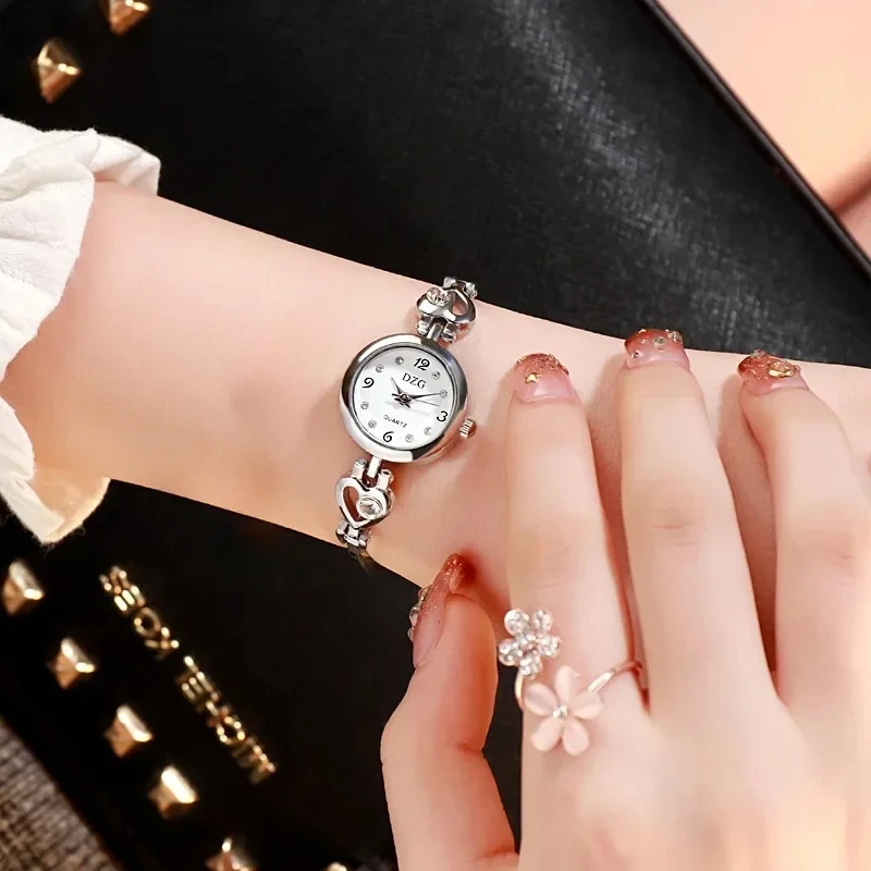 Women Heart Bracelet Watch Rose Gold Quartz Watch Wristwatch Women Dress Casual Bracelet Watches Gift Accessories Watch Only