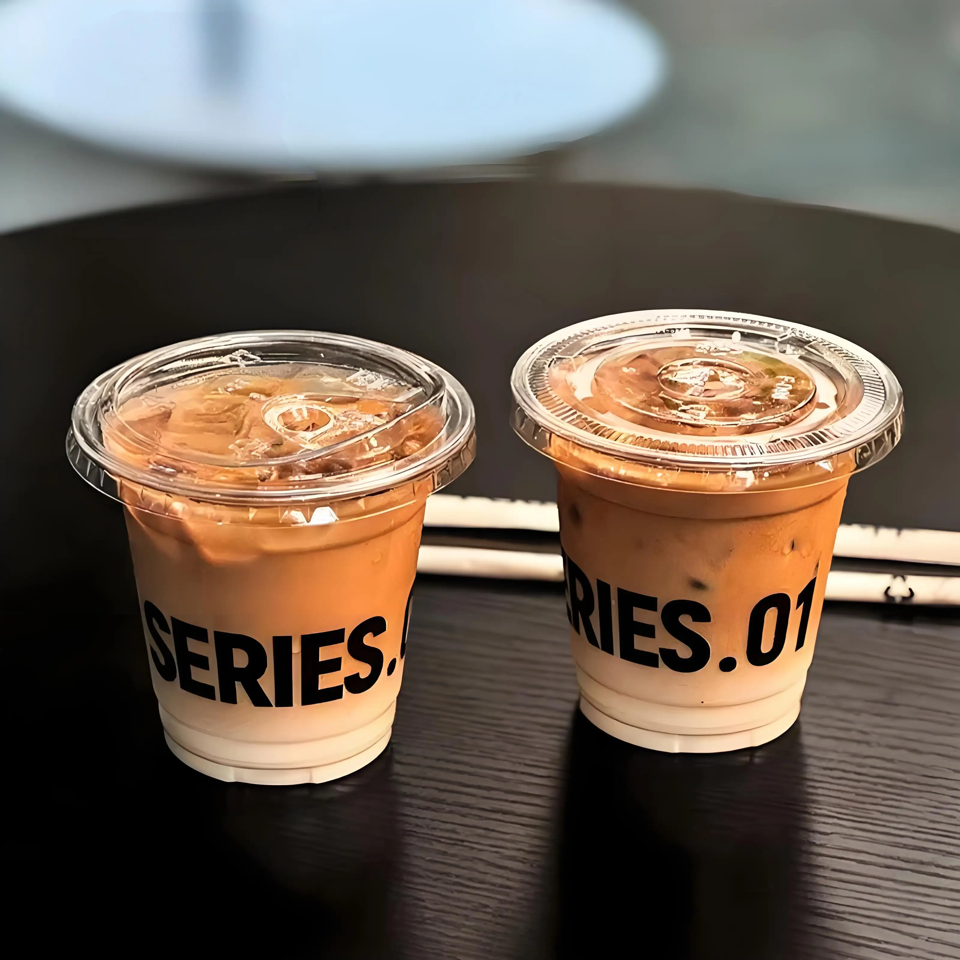 

1000 шт., 12 унций, 360 мл, 14 унций, 400 мл, прозрачные пластиковые стаканчики с индивидуальной печатью, одноразовые стаканчики для кофе, сока, биде, кубиками льда