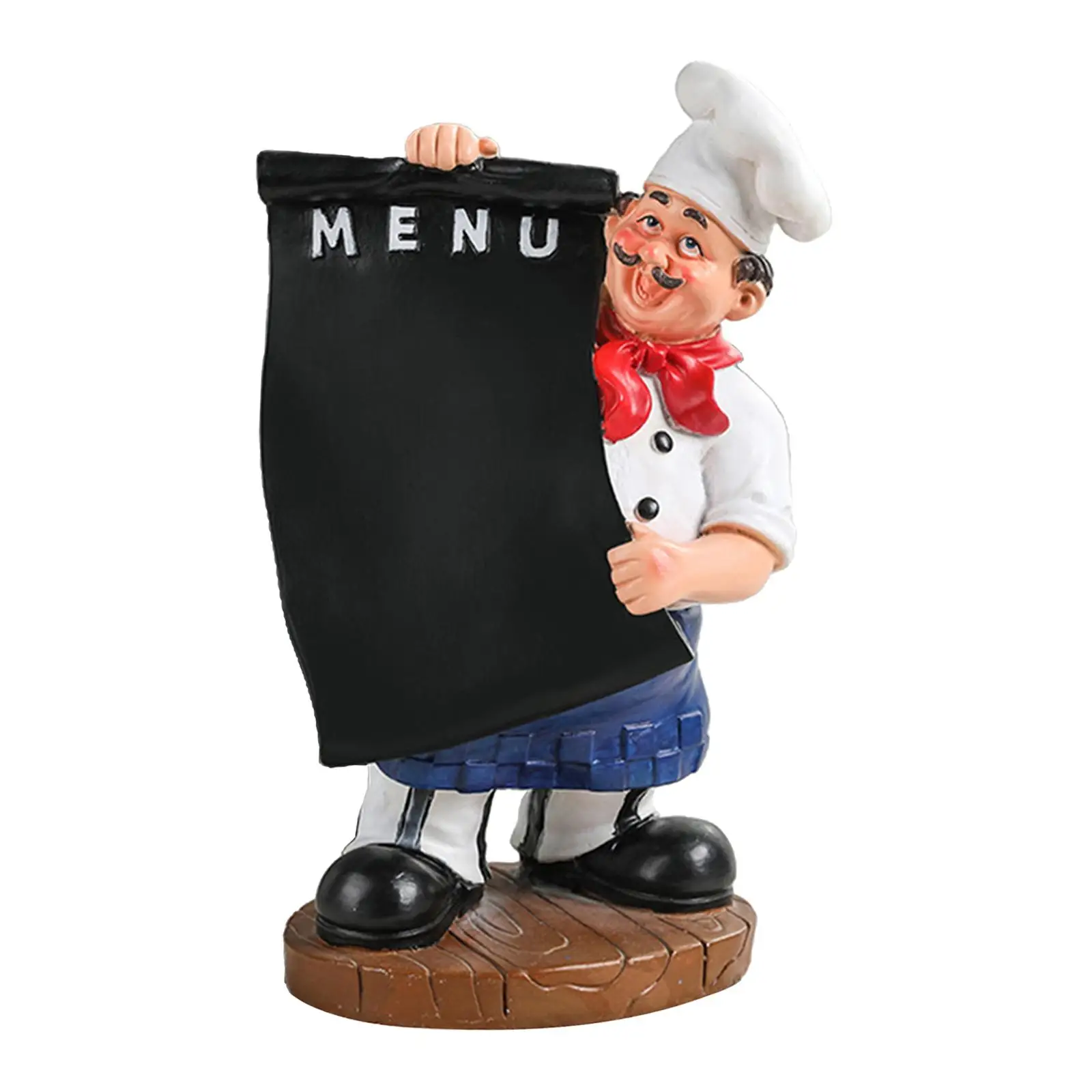 Chef Statue Sculpture Resin Chef Figurine Collectible Decorative Craft Kitchen Decor for Coffee Shop Dinning Room Home Tabletop