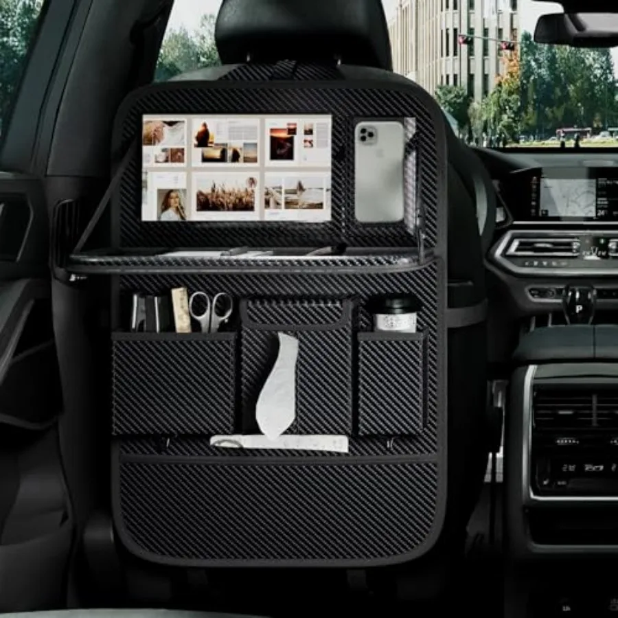 

Back Seat Car Organizer 1 PackBackseat Organizer with Tray Multifunctional Car Seat Back Storage Box with Foldable Tablet Holde