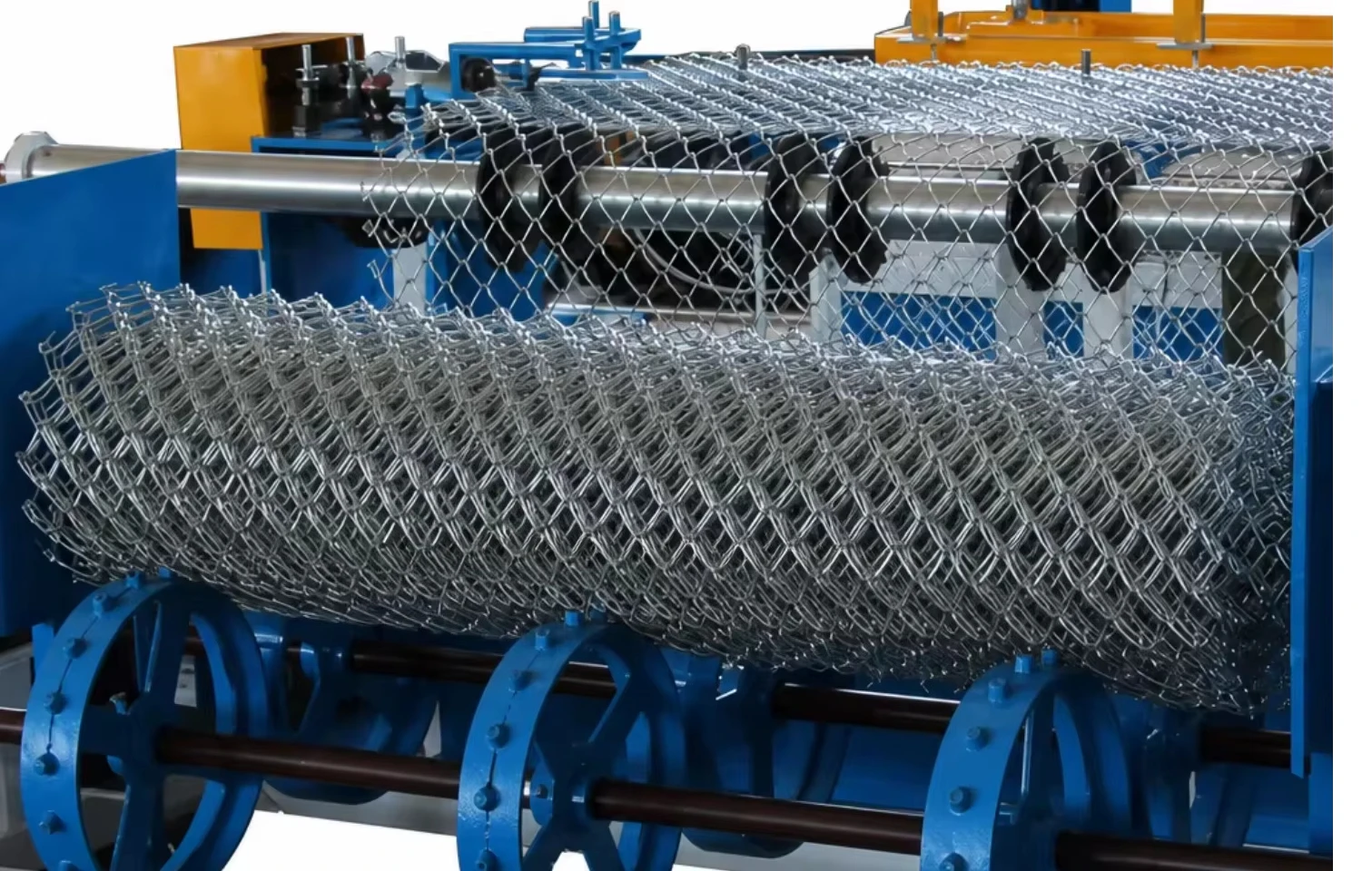 Fully Automatic High Speed Double Wire Chain Link Fence Machine CNC Diamond Mesh Weaving Machine for GI and PVC Coated Wire
