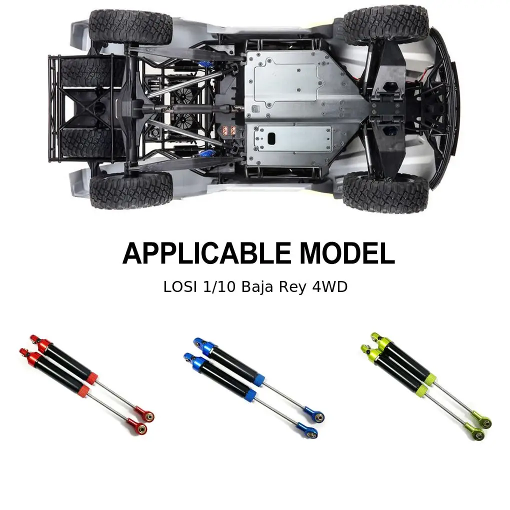 RCGOFOLLOW 2pcs Aluminum Alloy Wear-resistant Front Rear Shock Absorber For 1/10 Rc Front Rear Shock Absorber LOSI Baja