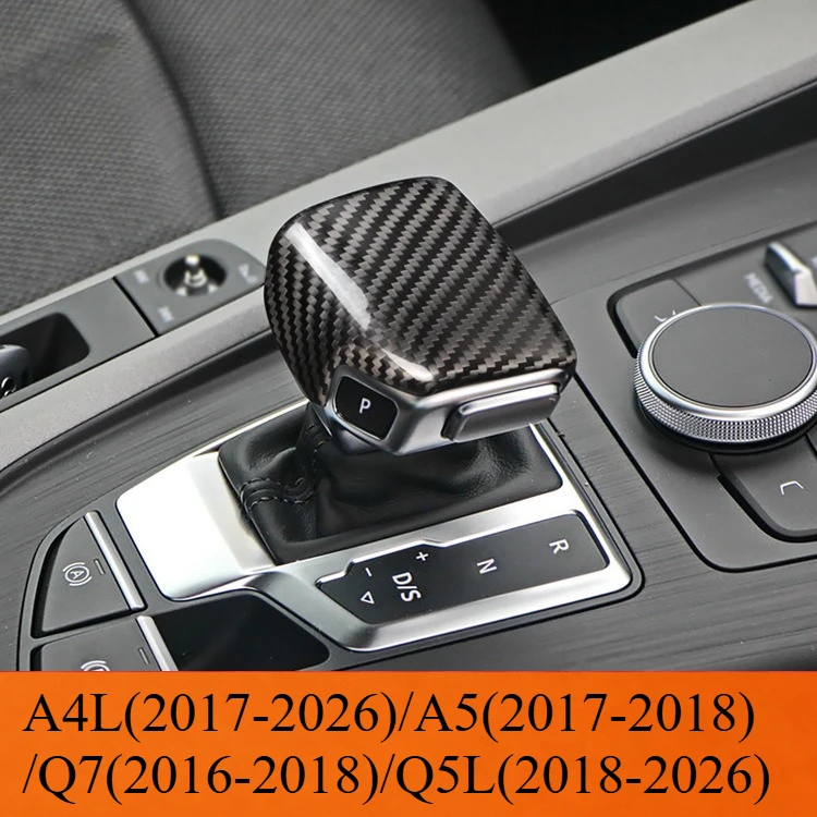 For Audi A4L/A5/Q7/Q5L real carbon fiber right-hand drive exquisite cooling gear headgear car interior accessories high quality