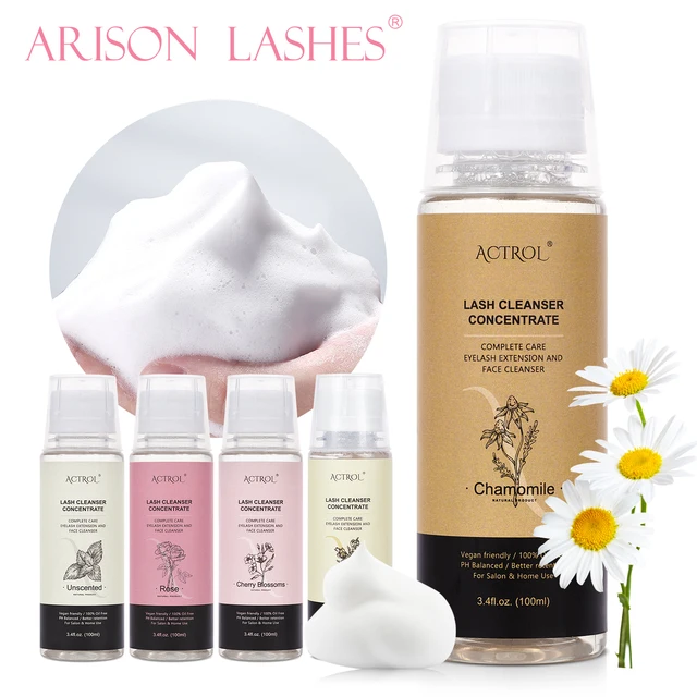 ACTROL 100ml Lash szampon koncentrat brak stymulacji Lash Cleanser DIY profesjonalne rzęsy rozszerzenie pianka do kąpieli zmywacz do makijażu