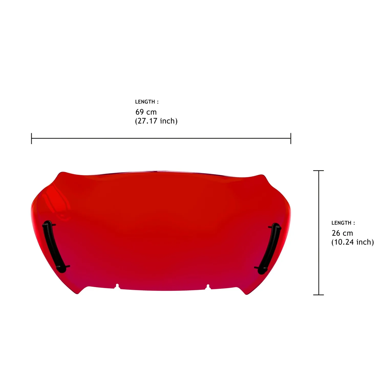Motorcycle 10 inch Windshield PC 4mm Wave Windscreen&Replacement Windshield Bracket for Harley Touring Road Glide 2023.5-2025