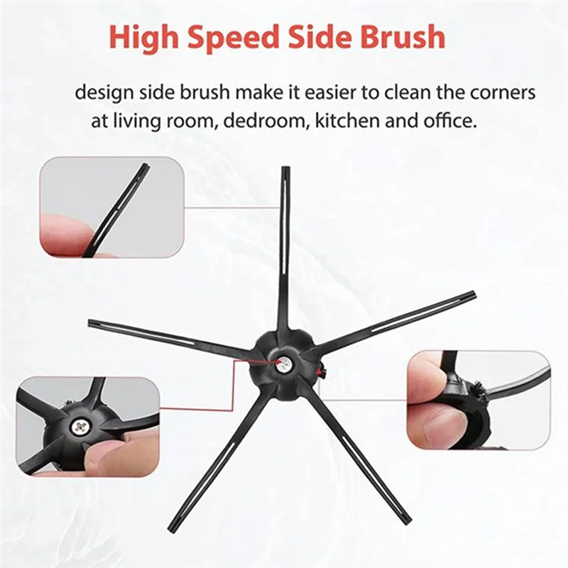 

BMBY-16 Pcs For Roborock Q7 / Q7+ / Q7 Max+ Sweeping Robot Side Brush Mop Filter Dust Bag Set Cleaner Parts Replacement