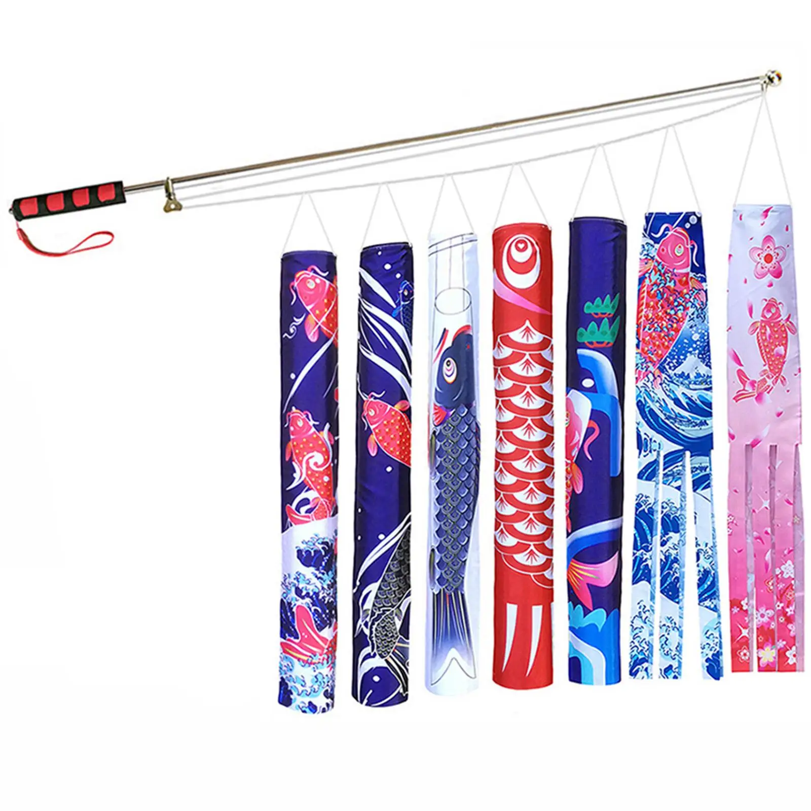 Japanese Carp Windsock, Garden Fish Flags Streamer Fish Flags Kite for Tree