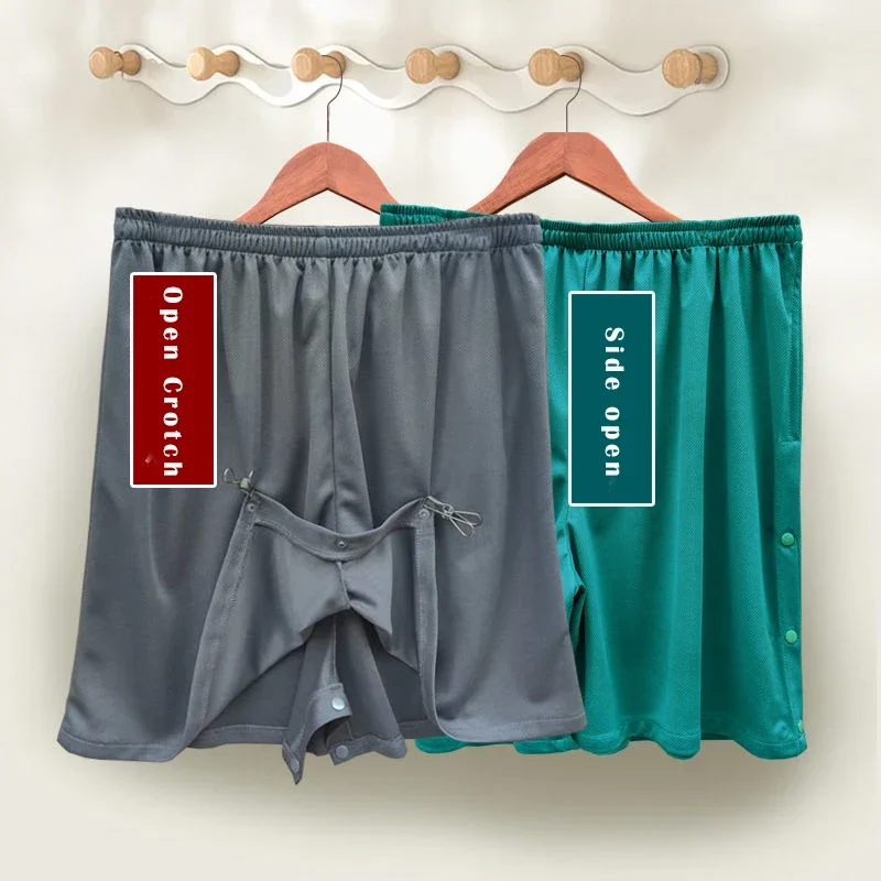 Summer Spring Men's Skirt Shorts Underwears Male Plus Size Casual Sleeping Adult Open Crotch Pants Apro Pants