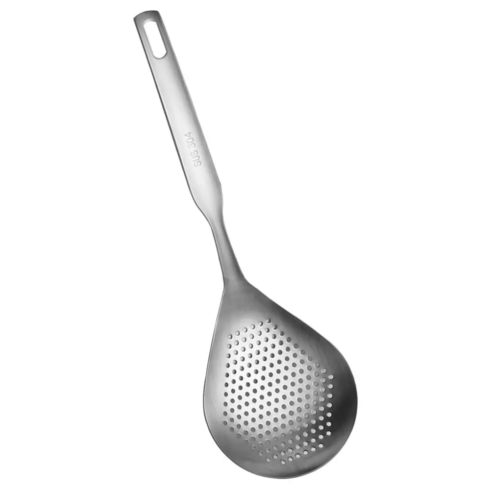 

Stainless Steel Strainer Spoon Heat Resistant Noodle Colander Practical Kitchen Tool Wear Shock Resistant Mesh Filtering Ladle