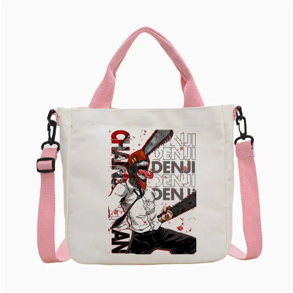 Chainsaw Man tote bag foldable shopper shopping bolsas de tela canvas  woman