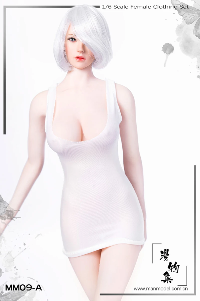 mm09 1/6 Vrouwelijke Vest Jurk Avondjurk Ultra Korte Rok Kleding Model Fit 12-inch Soldaat Action Figure Body