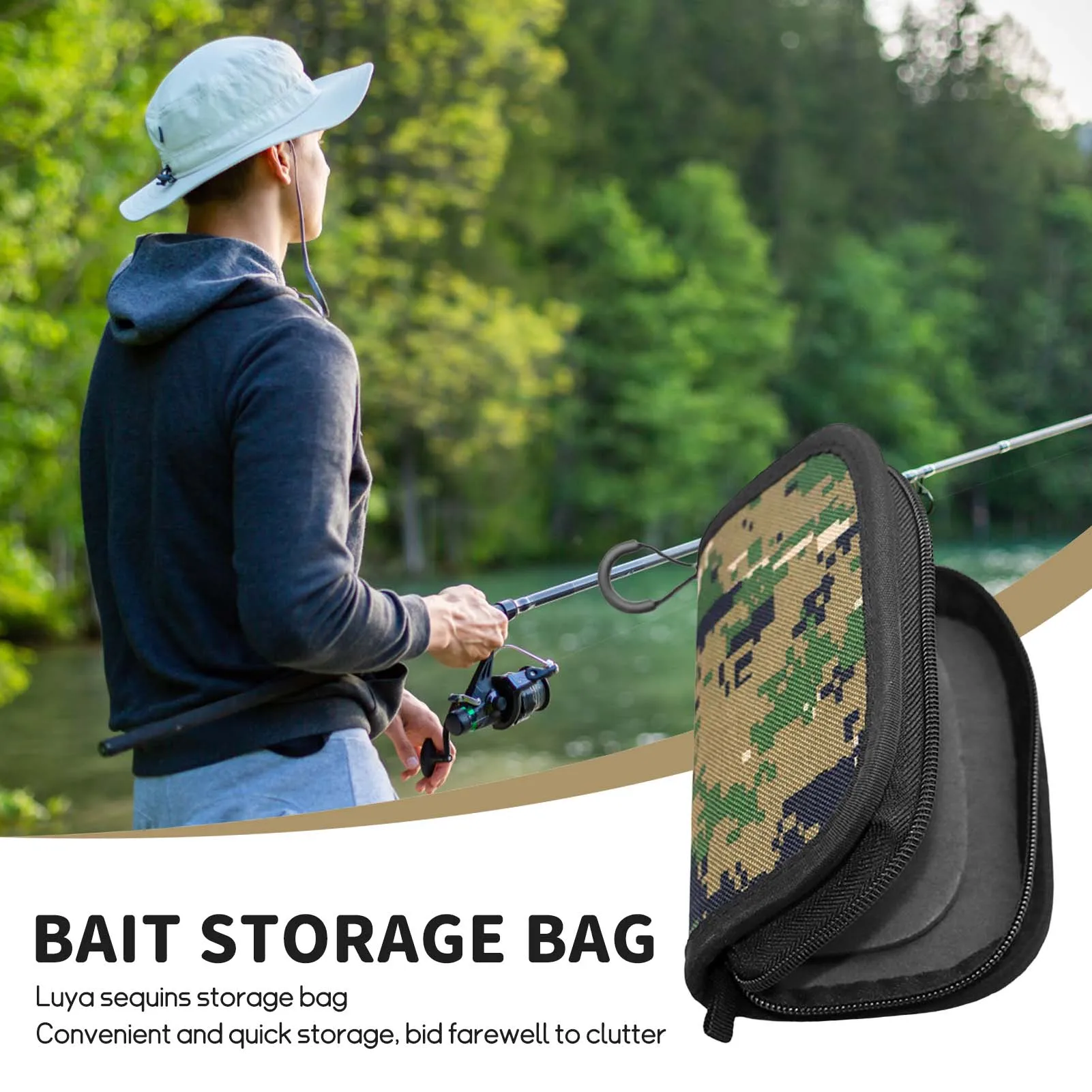 

15x9cm Fishing Lure Storage Bag Waterproof EVA VIB Glitter Jigging Bait Fake Lure Organizer Box Outdoor Fishing Accessories