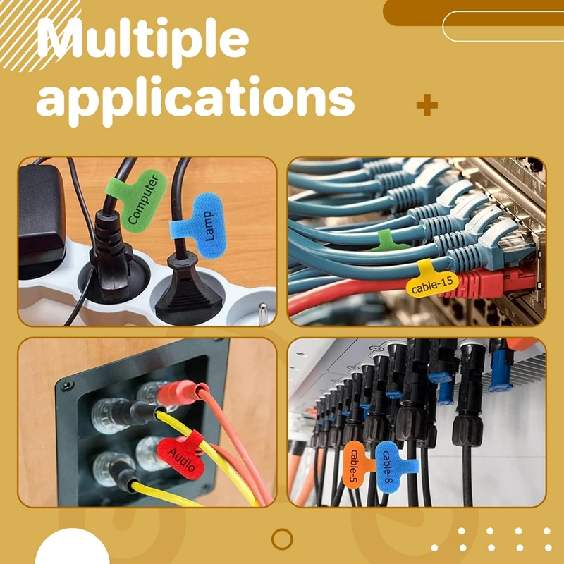 

30 PCS Cable Labels Cord Labels Write On Wire Labels Tags Multicolor Plastic For Cable Management And Identification