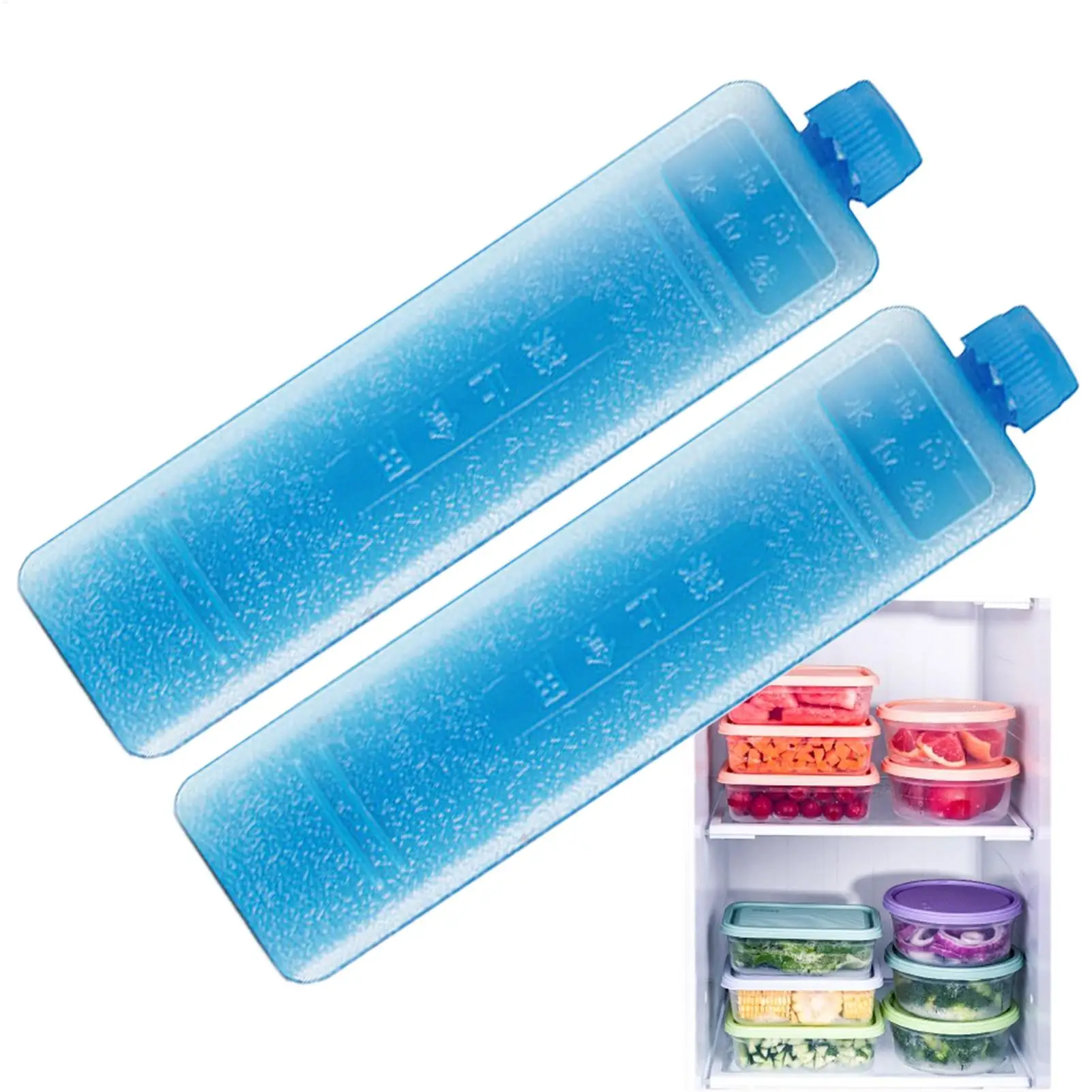 new Food Cooling Ice Crystal Box Reusable Portable Fast Cold Pack Outdoor Camping Food Fresh Cooler Leakproof Freezer Blocks