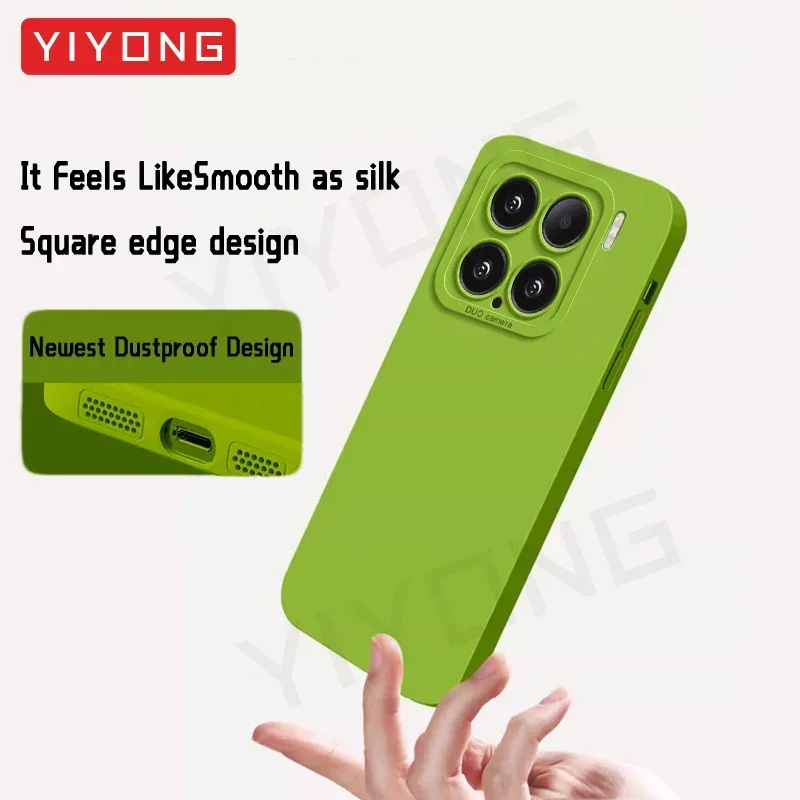 Mi15 Case YIYONG Original Liquid Silicone Soft Cover For Xiaomi 15 Pro Mi 14 Xiomi Mi14 Ultra Xiaomi15 Global Phone Cases