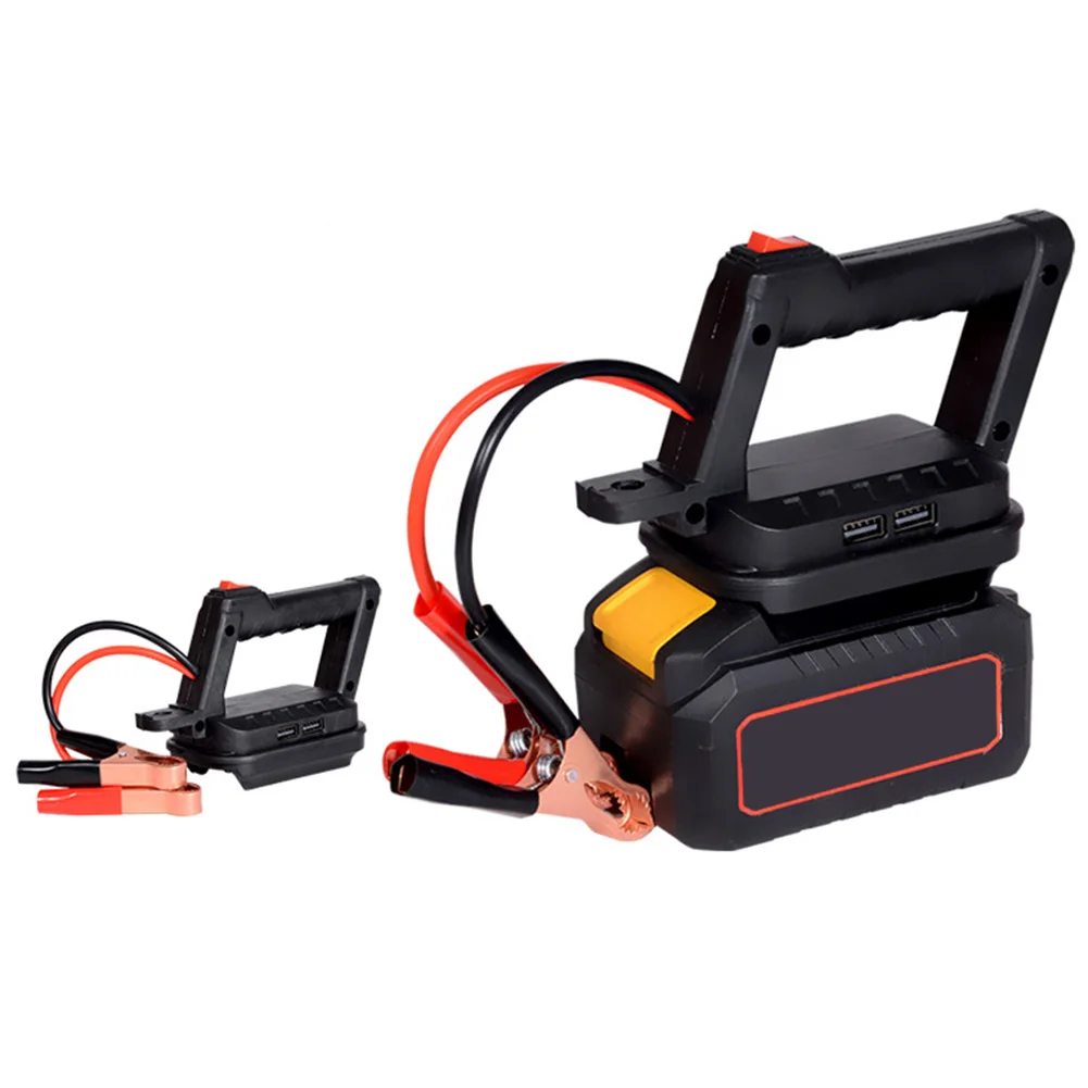 Black Red Car Boost Cable Lightweight Portable Charger Power Adapter Lightweight Portable Positive And Negative Clamps