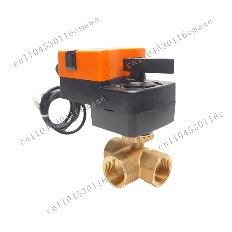 0-10v/4-20ma Electric Actuator Proportional Control Valve 10N.m 3 Way Motorized Modulating BSP Thread Brass Ball Valve