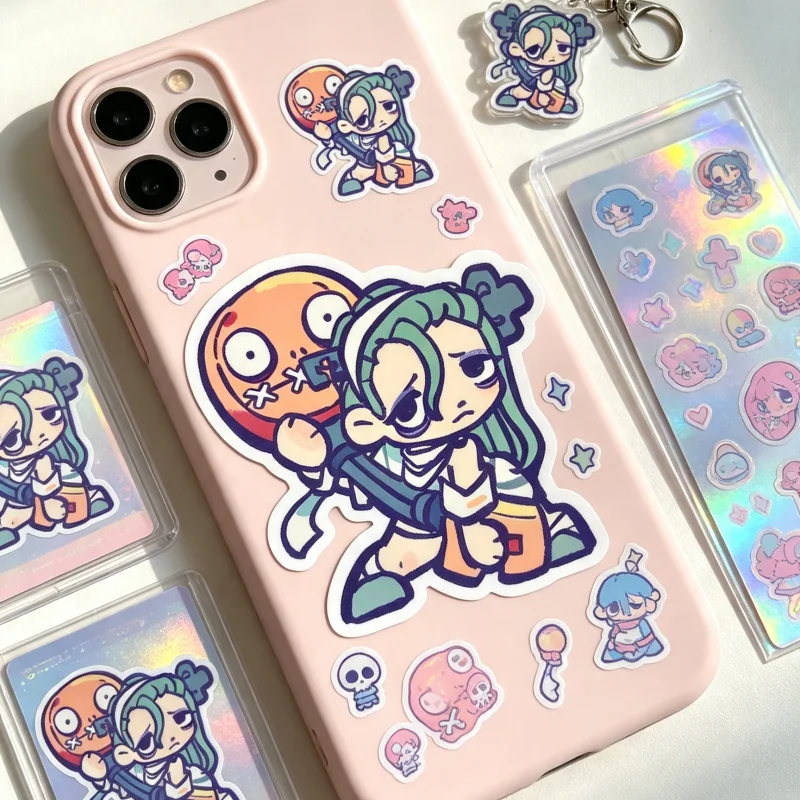 Guilty Gear Strive ABA Character Sticker, Cosplay Accessories Waterproof Vinyl Decal Stickers For Notebook Phone Case Skateboard