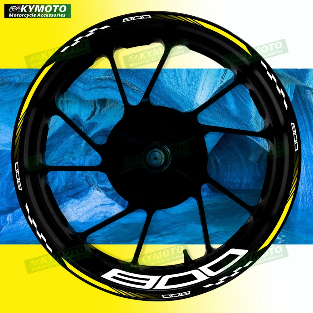 

Аксессуары для мотоциклов Z800 Z 800, 17-дюймовые наклейки на передние и задние колеса, обтекатель ступицы, модифицированные светоотражающие наклейки на обод колеса