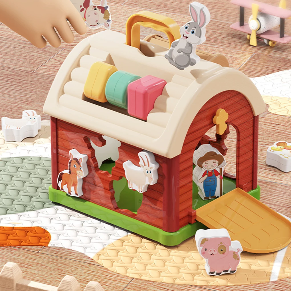 Farm Animal Matching House Educational Parent-child Interactive Toy Multifunctional Early Education Cognitive Enlightenment Toys