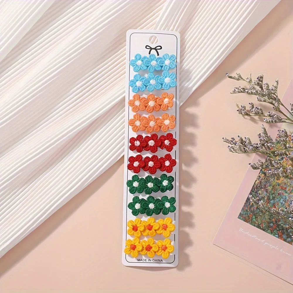 10 قطعة/المجموعة طفل زهرة صغيرة مشبك شعر دبابيس الشعر لطيف للطفل الأطفال فتاة جميلة مقاطع المشابك أغطية الرأس اكسسوارات الهدايا #5