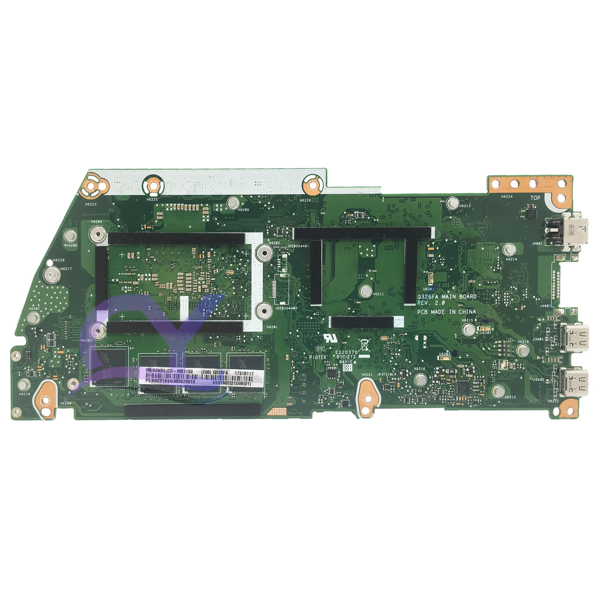 Q326FA Mainboard For ASUS Q326 Q326F UX362F UX362FA Laptop Motherboard CPU i3-8145 i5-8265 i7-8565 RAM 8GB/16GB 100% Working