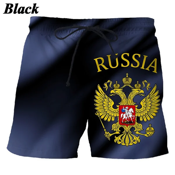 Summer Russia Fashion Casual 3D Shorts Trendy Men's Shorts