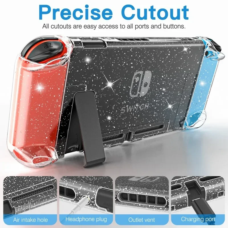 Switch Case Compatible with Nintendo Switch, Dockable Protective PC Cover Case for Nintendo Switch with Screen Protector