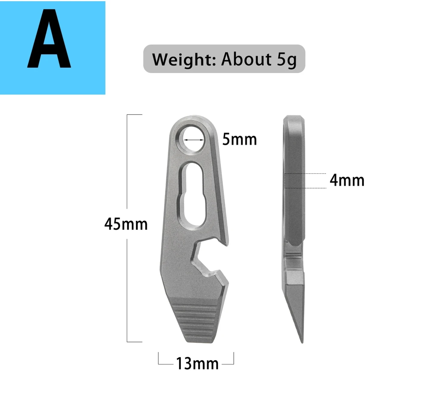 TC4 Titanlegierung Brecheisen Flaschenöffner Schraubendreher EDC Multifunktionswerkzeug Schraubenschlüssel Handwerkzeug für Outdoor und Camping – Detail 3