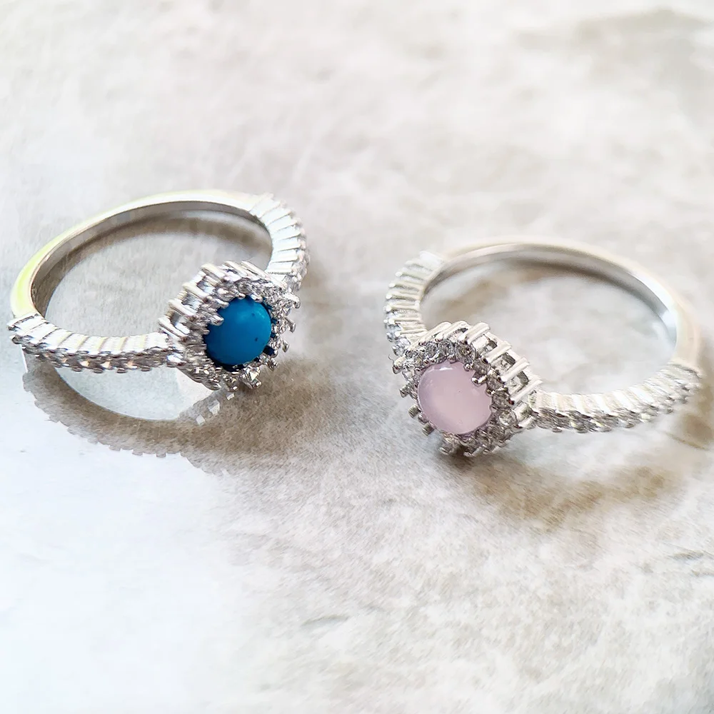 Ring Shimmering Stone Fine Jewerly For Women 2022 Winter Brand New Romantic Gift In 925 Sterling Silver