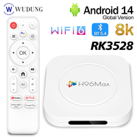 Original H96 MAX M1 PLUS 3528 Smart TV Box Android 14 Smart TV Box Android14 4GB 128GB Wifi6 BT 4K HD Google Voice Media Player