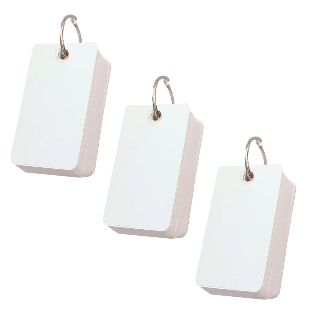 3 Pcs Word Writing Flashcards Pocket Notepad English Massage Loose-leaf Memo Small Vocabulary Pads