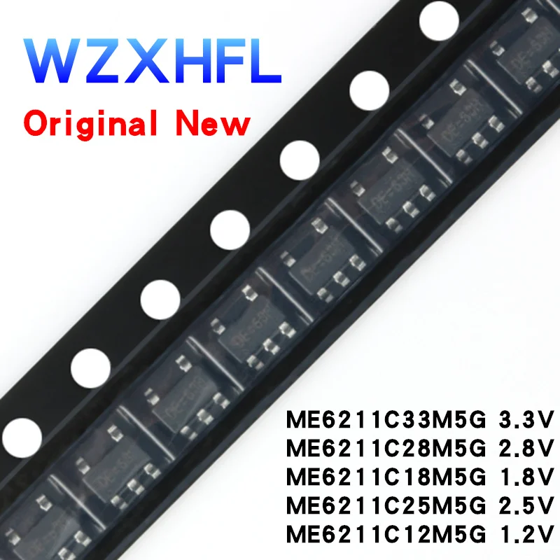 100PCS/LOT ME6211C33M5G ME6211C25M5G ME6211C28M5G ME6211C18M5G ME6211C12M5G SOT23-5 New original Low voltage linear regulator