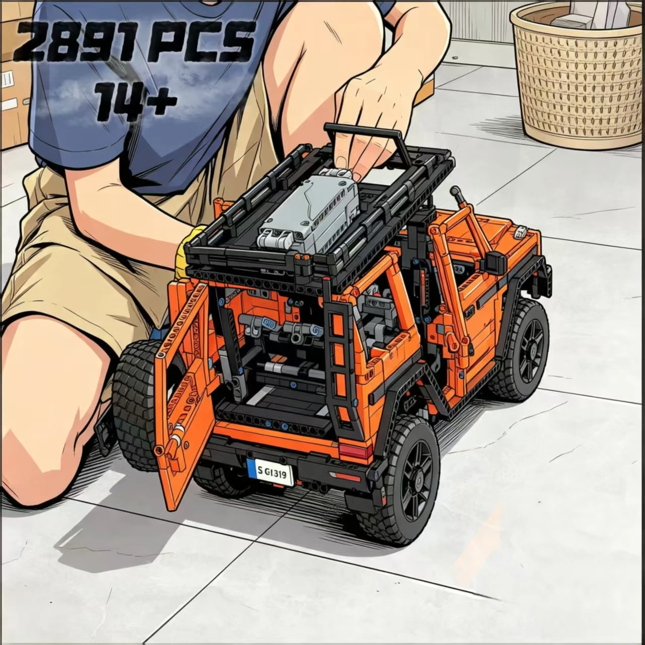 The new MOC Orange 2891PCS City G500 SUV Off-Road Vehicle Large Assembly Desktop Display Piece makes an excellent gift option.
