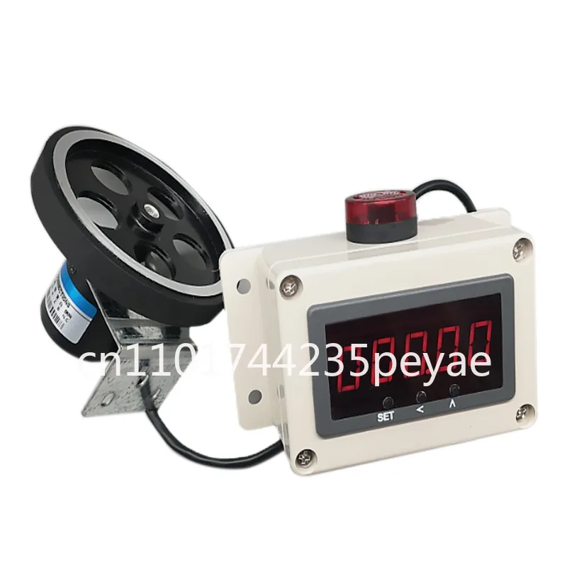 AC 100-240V Industrial Roller Type High-Precision Meter Counter Yard Counter Digital Display Electronic Code Encoder Alarm Meter