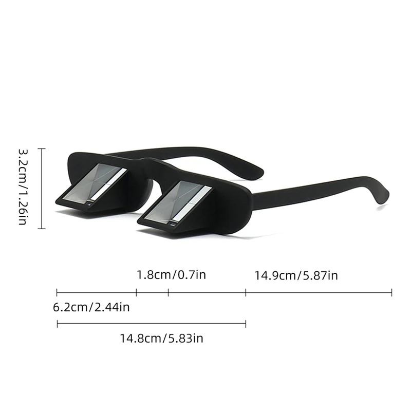 Lunettes à prisme transparentes pour l'escalade, verres optiques confortables, réfractif, léger