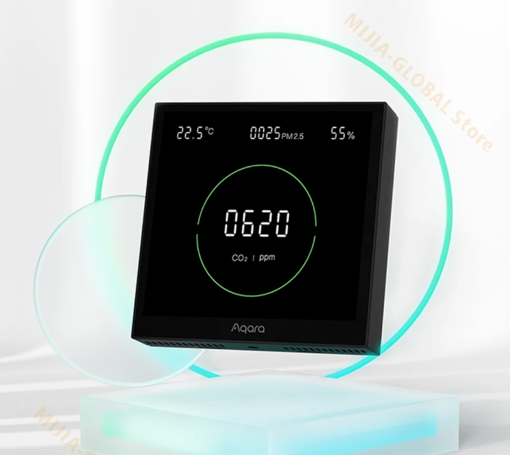 2023 Aqara Air Monitoring Panel S1 Omni Directional Air CO2 PM2.5 Temperature Humidity Monitoring Work For Aqara Homekit