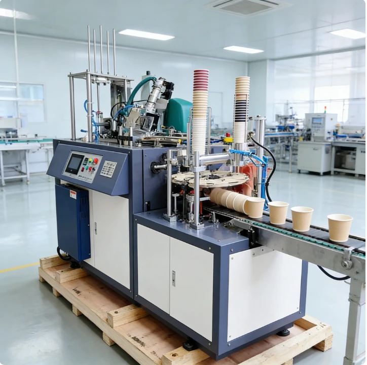 Paper Cup Sleeve Making Machine Double Wall Paper Cup Production Line with Sleeve Out Paper Function