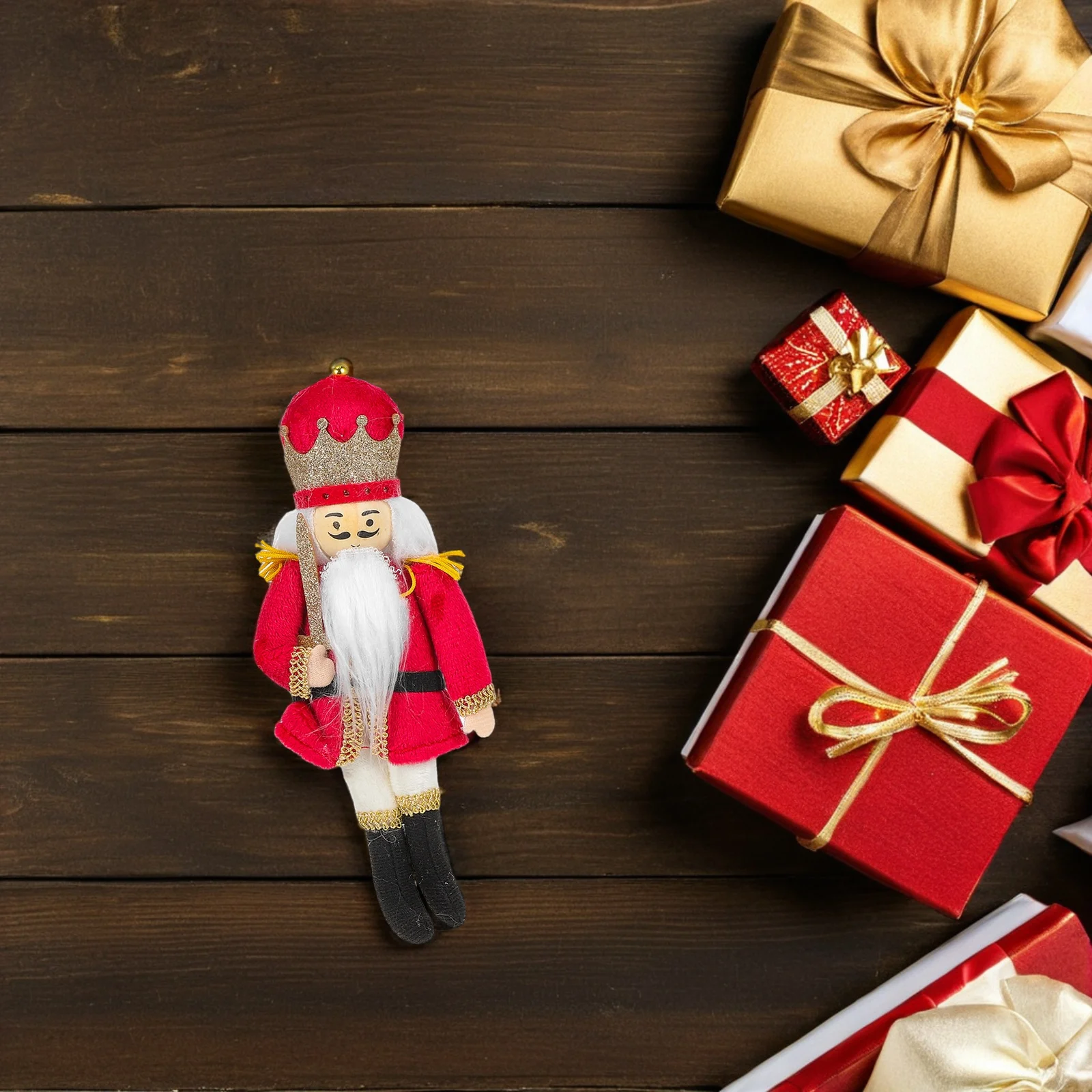 

Fabric Nutcracker Soldier Ornament Xmas Tree Decoration Stuffed Party Supplies Hanging Pendant Craft