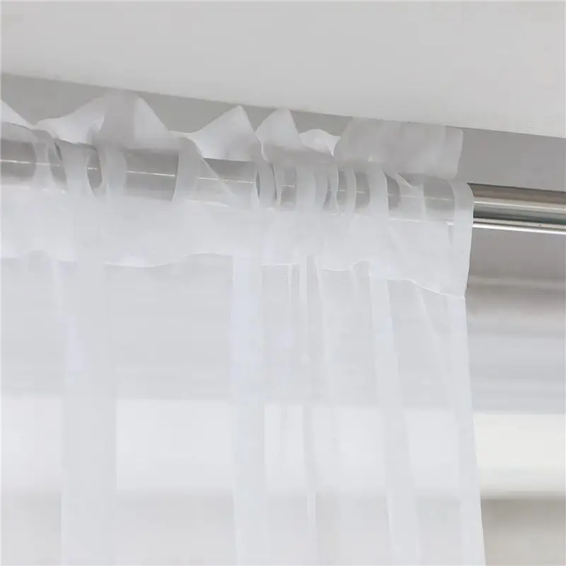 A96K-Window White Sheer Curtains 108 Inches Long 12 Panels Sheer White Curtains Clear Curtains Basic Rod Pocket Panel