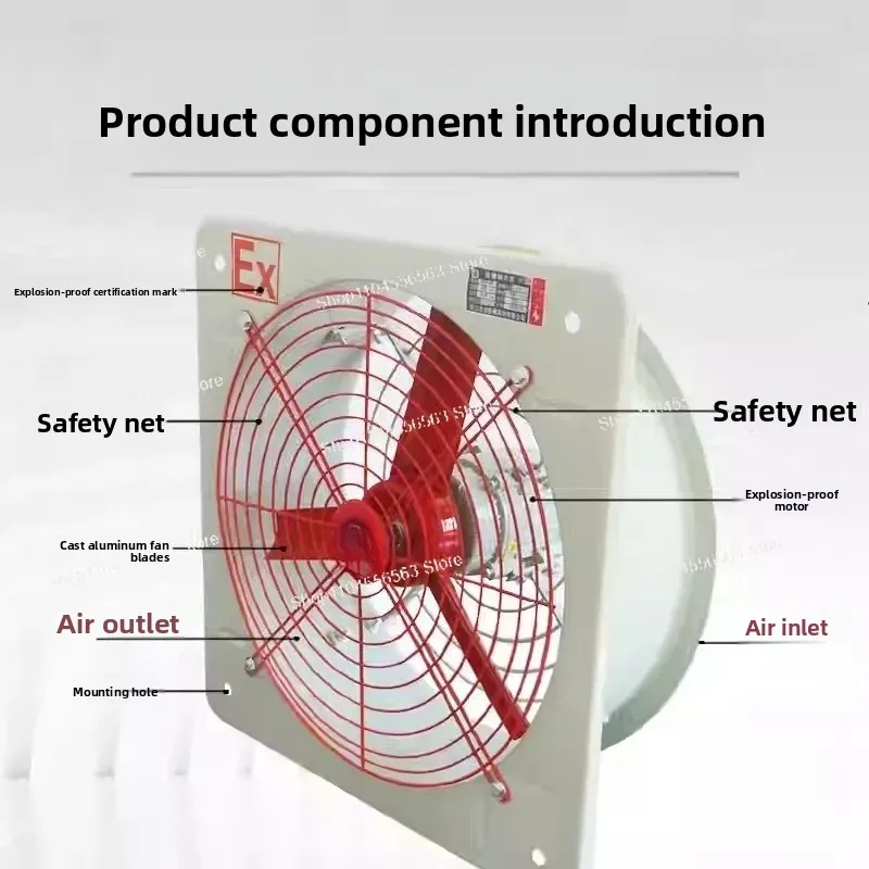 

Промышленный вытяжной вентилятор BFAG300/400, 220В/380В, высокомощный, с сильным потоком воздуха