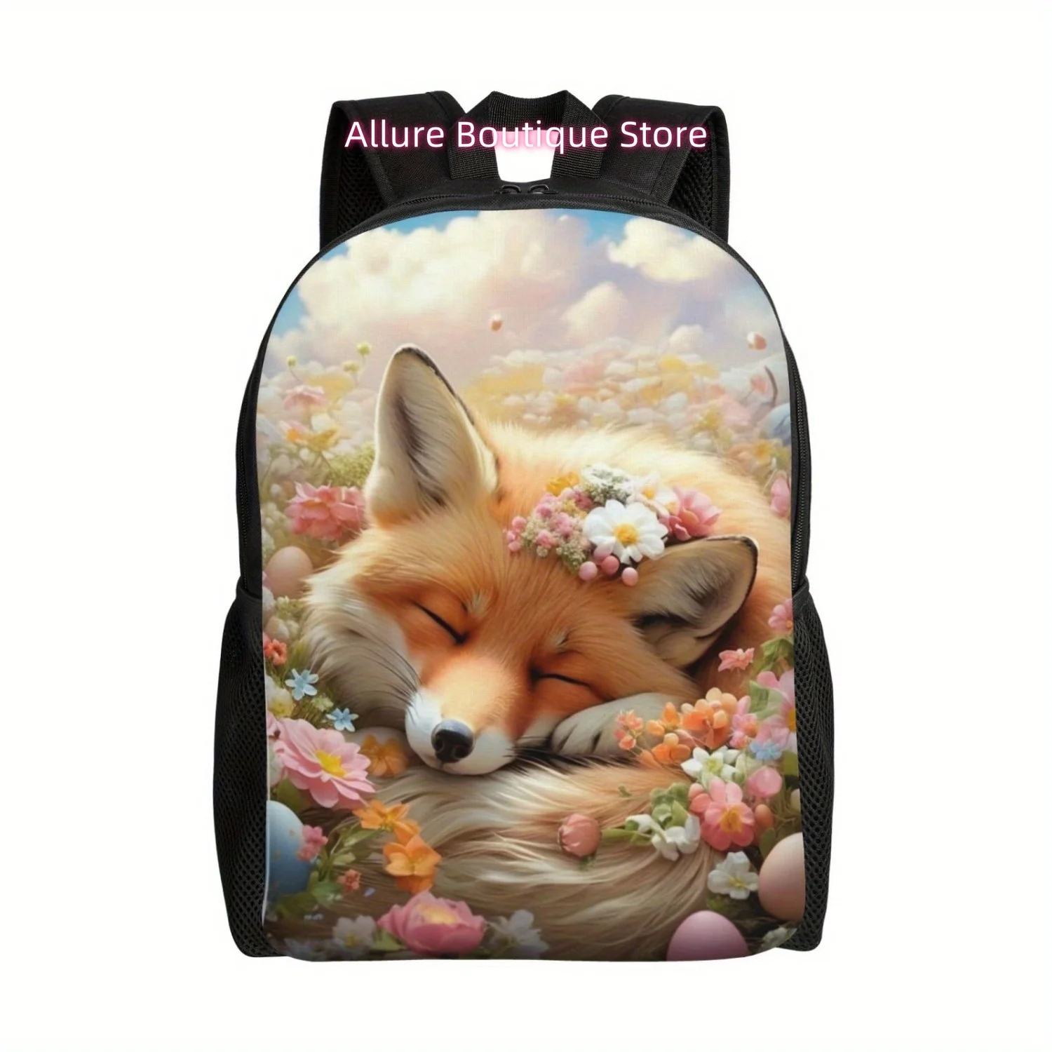 Sleeping Fox Lightweight Laptop & Tablet Travel Daypack - Adjustable Strap, Polyester Briefcase for Daily Commute