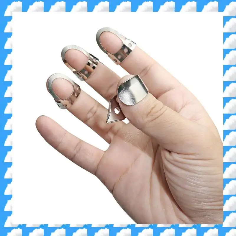 ONGE 8 قطع معدنية قابلة للتعديل إصبع الإبهام يختار الغيتار للجيتار الصوتي البانجو القيثارة